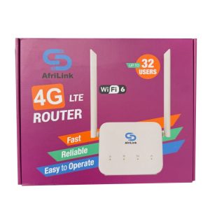 Afrilink Universal WiFi-6 4G LTE Router (With 4000mAh Battery Capacity)