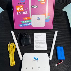 Afrilink Universal WiFi-6 4G LTE Router (With 4000mAh Battery Capacity)